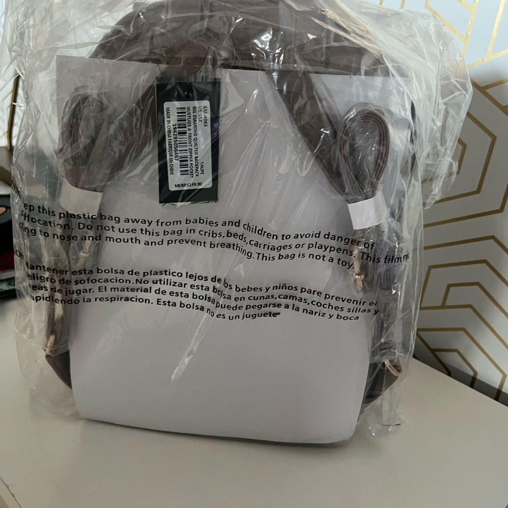 BADGLEY MISCHKA Quilted Studded Vegan Leather Backpack - Picture 5 of 5